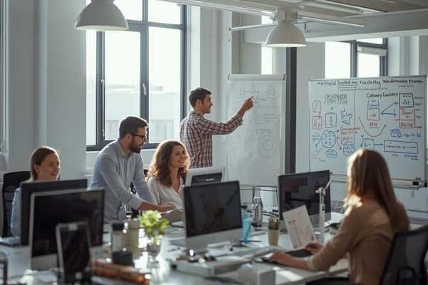 Asistente digital colaborando con persona